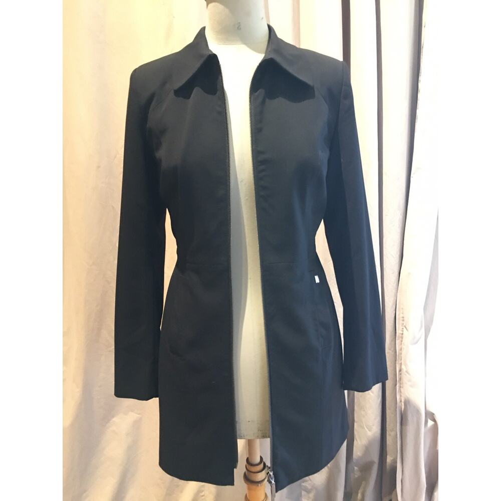 Vintage 90’s Apart Gaberdine Long Jacket M Pristine - Picture 2 of 6